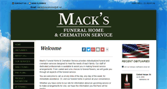 Desktop Screenshot of macksfuneralhome.com